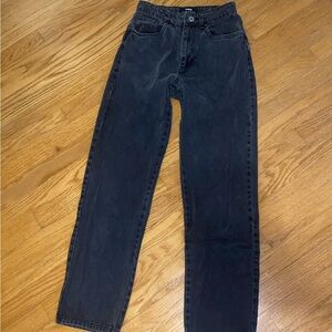 Cotton On Black Jeans Women’s Long Straight Leg Size 2